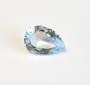 Aigue-marine naturelle en forme de poire, pierre précieuse en vrac, bleu ciel, pierre de naissance de mars, pierre précieuse bleue pour la fabrication de bijoux, vente en gros ZUBEDA GEMS - Product Image 1