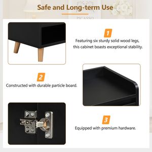 Mobiletto Portascarpe Contemporaneo di Tendenza con Ripiani Regolabili e Gambe in Legno Massello, Organizzatore Minimalista per la Casa - Product Image 6