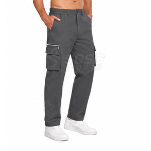 Pantalones Cargo Casuales para Hombre, Cintura Media, 100% Algodón, Cómodos, Corte Relajado, Tela Resistente para Uso Diario, Actividades al Aire Libre y Viajes - Product Image 4