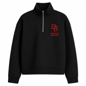 เสื้อสเวตเชิ้ตคอตั้งแบบซิป ¼ ตัวสำหรับผู้ชาย แขนยาว ผ้าฟลีซ สไตล์ลำลอง สตรีทแวร์ รับผลิตแบบ OEM ODM ขายส่ง - Product Image 1