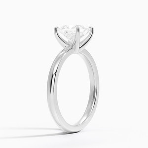 BOJ <b>Ring</b> 71 Princess Cut 925 <b>Silver</b> Halo Prong Stone <b>Solitaire</b> Diamond <b>Ring</b> 2ct D Color VVS1 Moissanite GRA Certified Low Price - Product Image 2