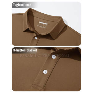Light Weight <b>Slim</b> <b>Fit</b> <b>Men</b> Long Sleeves <b>Polo</b> <b>Shirts</b> Solid Color High Quality Long Sleeves <b>Polo</b> <b>Shirts</b> - Product Image 5