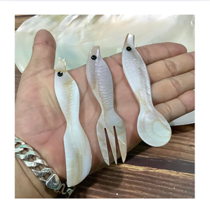 ชุดช้อนส้อมเปลือกหอยทำมือ ดีไซน์สไตล์เอเชียเซน เป็นมิตรกับสิ่งแวดล้อม ของตกแต่งสร้างสรรค์ สำหรับเป็นของขวัญทางธุรกิจ - Product Image 1