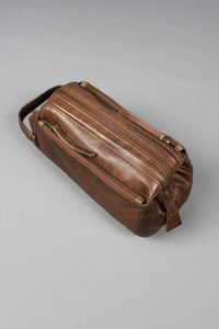 กระเป๋าเครื่องสำอางค์แบบสองช่องขายดี พร้อมปักชื่อย่อ ลายหิน ซิปสวยงาม  กระเป๋าใส่ของใช้ส่วนตัว - Product Image 3