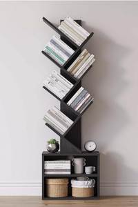 Moderno Estante Organizador de Libros de Madera Independiente con Cajón para Dormitorio y Oficina - Product Image 4