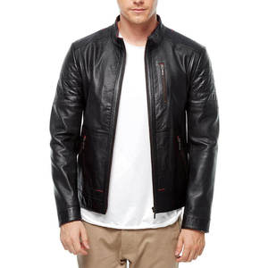 Chaqueta de Cuero Casual para Hombre de Alta Calidad, Corte Elegante, Cuello Alto, Cuero PU Suave, Lona Transpirable de Secado Rápido, Diseño Otoñal - Product Image 2