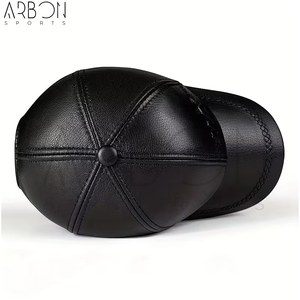 2026 Custom Logo Luxury Black Leather Outdoor Sports High Quality Waterproof Windproof With Custom Branding Caps For Adult - Product Image 3