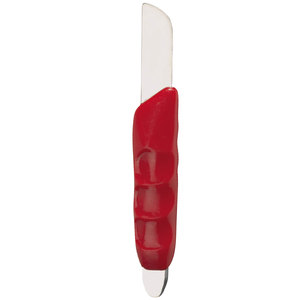 <b>Plaster</b> Knife With Long Blade, Anatomically Shaped Red Plastic Handle 170mm Dental Laboratory Instrument - Product Image 4