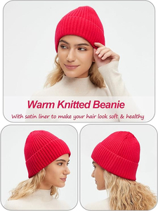 Gorro de Satén Liso de Alta Calidad para Impresión Personalizada, Gorro de Pelo Sedoso, Venta al por Mayor Directa de Fábrica, OEM, Gorro de Satén Elástico y Sedoso - Product Image 2