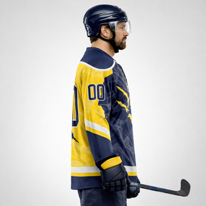 เสื้อฮอกกี้น้ำแข็งแบบใหม่ปี 2026 สไตล์ OEM ผลิตตามสั่งสำหรับนักกีฬามืออาชีพ ผ้าโพลีเอสเตอร์ ระบายอากาศได้ดี แห้งเร็ว คุณภาพสูง น้ำหนัก 220 กรัม สำหรับทุกเพศ - Product Image 6