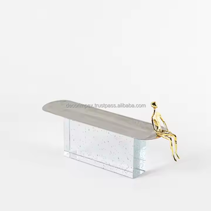 ถาดเสิร์ฟอาหารถาดเสิร์ฟอาหารสีทองงานแฮนด์เมดทำจากอลูมิเนียมชาวอินเดีย - Product Image 4