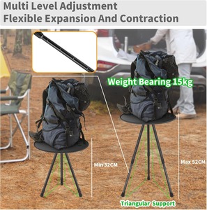 Có thể điều chỉnh chiều cao Vòng cắm trại bảng ABS Tabletop & hợp kim nhôm kính thiên văn chân nhỏ gọn Gấp Cắm Trại bảng Dã Ngoại bảng - Product Image 3