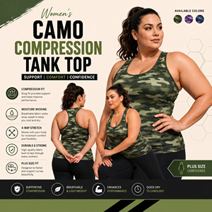 High Quality Women Camouflage Training Top Ladies Sport Sleeveless Shirt Yoga <b>Compression</b> Singlet Plus Size Fitness <b>Vest</b> Ladies - Product Image 4