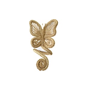 Anneau de serviette en rotin en forme de papillon, parfait pour améliorer la présentation des tables de café et de restaurant, fabriqué à la main en Inde - Product Image 1
