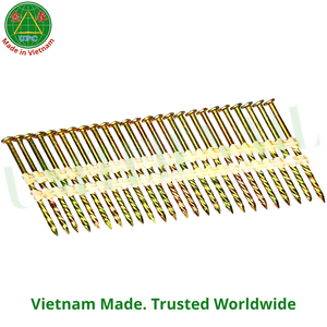 2-3/8" x 0.113 5000pcs ScrewShank <b>Plastic</b> <b>Strip</b> Framing Nails with Checkered Head For Framing | Clavos en tira plástica - Product Image 2