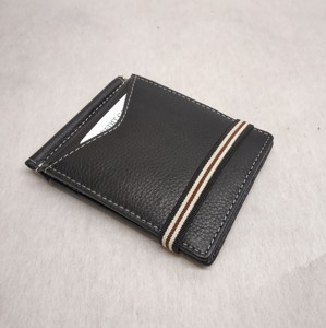 High Quality Leather Low MOQ Slim <b>RFID</b> <b>Blocking</b> Simple Minimalistic Money Clip Smart <b>Wallets</b> Purse Credit Card Cash Holders Men - Product Image 6