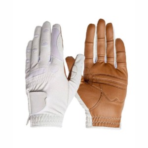Guante de golf de cuero genuino para mano derecha, antideslizante, con cierre de gancho y bucle, unisex, deportivo, marrón - Product Image 3