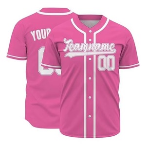 Custom Made Polyester Sublimation Printed <b>Baseball</b> Jersey Short Sleeve <b>Baseball</b> Uniforms Quick Dry Full Button - Product Image 4