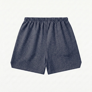 Pantalones Cortos de Punto de Algodón Premium, Color Gris Cemento, Corte Holgado, Cintura Elástica con Cordón Ajustable, Tejido Jersey Grueso, Directo de Fábrica - Product Image 6