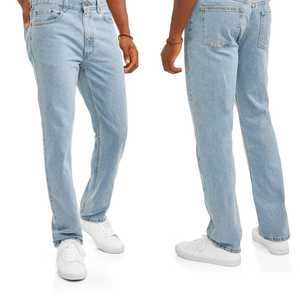 Jean en denim pour homme, coupe droite, extensible, décontracté, confortable, style moderne, 100 % coton, taille mi-haute - Product Image 5