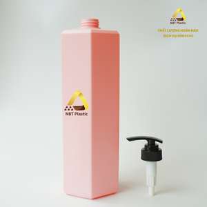 Flacon distributeur en plastique HDPE de 750ml en forme de cylindre rectangulaire avec pompe à mousse pour emballage avec logo personnalisé OEM de shampooing lotion crème - Product Image 3