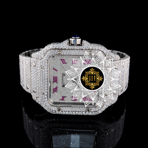Best Quality Mossinate Stainless Steel <b>Watch</b> with <b>Diamonds</b> White and Silver Luxury Timepiece for Fashion Forward Individuals - Product Image 1