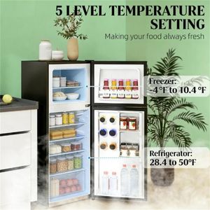 Petit réfrigérateur compact noir pour petits espaces - Product Image 2