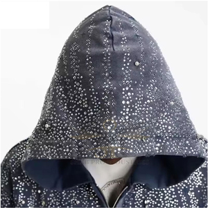 <b>Top</b> trending Sweatshirt <b>Men</b> Full <b>Zip</b> <b>Up</b> Rhinestone Hoodies breathable sustainable durable <b>Men</b> Full <b>Zip</b> Rhinestone Hoodies - Product Image 3