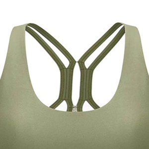 Womens Seamless <b>Racerback</b> Sports <b>Bra</b> Medium Support Solid Color Yoga Fitness Workout Activewear Breathable Stretch Top - Product Image 2