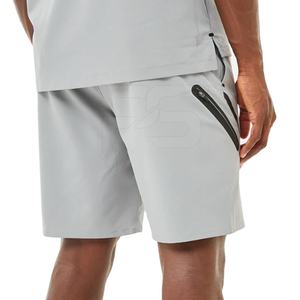 ชุดกางเกงขาสั้นกันลมสำหรับผู้ชายเสื้อกันลมย้อมสีล้วนชุดสั้นเสื้อกันลมสวมใส่สบายชุด2026 - Product Image 5