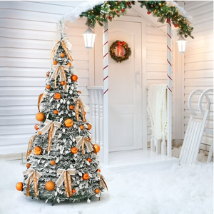 Ornamen Bola Natal Kustom PVC Indoor 180cm Pohon Natal Artifisial LED Outdoor Mewah Berlampu Dekorasi - Product Image 5