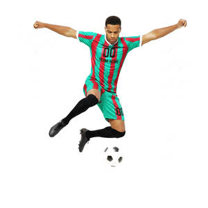 Ensemble de maillots de football personnalisables en polyester respirant avec protection UV pour équipes – Vêtements de sport vierges personnalisables pour la vente en gros - Product Image 2