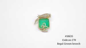 Broche élégante en forme d'oiseau avec saphir bleu et incrustation de diamants, épinglette animale pour homme, bijou de mode, accessoire cadeau, mariage - Product Image 3