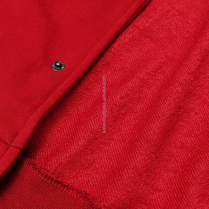 <b>Men's</b> Red White Varsity <b>Jacket</b> Casual Fleece <b>Baseball</b> Coat Turn-down Collar Button Closure Cotton <b>Jacket</b> - Product Image 6