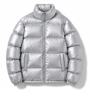 Blouson d'hiver personnalisé pour homme, col montant, design à capuche, rembourrage doux, toile imperméable, respirante, antibactérienne, anti-UV - Product Image 4