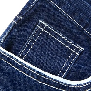 Hot Trending Men's Designer Stretch Denim Straight <b>Jeans</b> <b>Elastic</b> Waist Distressed Breathable Cotton Winter Embroidery Light - Product Image 4
