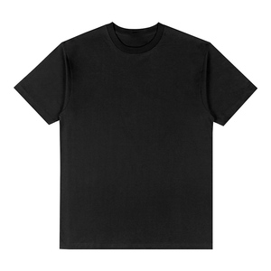 T-shirt en coton pur teint, coupe ample, couleur unie, respirant, grammage lourd, col classique, personnalisable avec logo OEM, pour hommes et femmes - Product Image 4