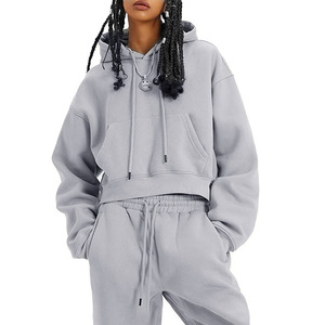 Conjunto Deportivo de Sudadera con Capucha Corta y Pantalones Holgados, Estilo 2026, Transpirable, para Mujer - Product Image 4