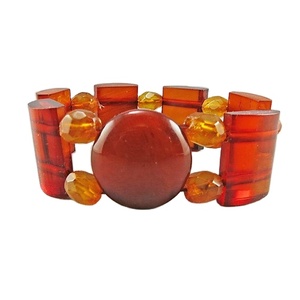 Pulsera Elástica de Cuentas de Resina Moderna para Mujer - Brazalete Elástico Hecho a Mano con Cuentas Acrílicas de Moda - Venta al por Mayor/a Granel - Product Image 1