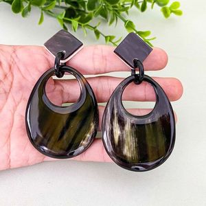 Pendientes de Cuerno de Búfalo Hechos a Mano, Estilo Animal Redondo con Tacto Real, para Decoración de Bodas y Regalos - Product Image 6