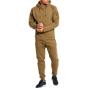 Ensemble de survêtement 2 pièces pour homme, à capuche, coupe droite, couleur unie, décontracté, idéal pour l'hiver, le plus vendu en ligne, personnalisable, fabriqué en usine - Product Image 1