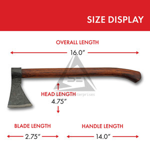 Custom Size & <b>Weight</b> High Quality Flat Backed Bearded Axe with Wood Handle for Wood Cutting-Low Price Hot Selling Bulk Quantity - Product Image 5