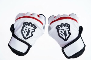 Hot Sale Leather Baseball Batting Gloves Full Finger Ambidextrous <b>Hook</b> & Loop Closure Excellent Grip Custom GLOVES - Product Image 3