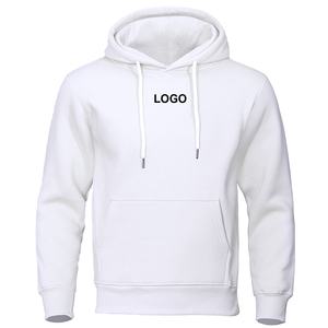 Suéteres de otoño e invierno para hombre, gran oferta, sudaderas con capucha de moda escolar, sudadera de lana cálida, Color sólido, informal, bordado, teñido liso - Product Image 5