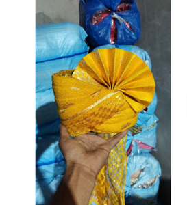 Turban de marié de luxe jaune doré Safa pré-noué, coiffe traditionnelle indienne Barati pour mariage, vente en gros OEM - Product Image 3