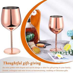 Venta Directa de Fábrica, Copa de Vino Moderna y Sostenible de Acero Inoxidable, Multicolor, Capacidad de 301-400 ml, para Fiestas - Product Image 2