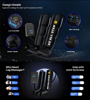 Masseur pour les pieds et les jambes, rechargeable par USB, batterie au lithium, contrôle du temps, botte de compression AS ALL STAR CE