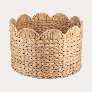 Scalloped Rim Water Hyacinth Rattan Animal Shape Handmade Eco-Friendly <b>Toy</b> <b>Storage</b> <b>Basket</b> KV NATURAL HOME Multifunction Made - Product Image 4