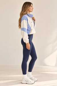 Conjunto Deportivo Ligero para Mujer, 2 en 1, Chaqueta con Cierre y Cuello Alto en Bloques de Color y Leggings de Cintura Alta - Product Image 4