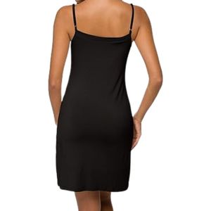 Vestido Largo Negro de Tirantes Anchos para Mujer, Vestido Ajustado sin Mangas, Sexy, Elástico, Informal, para Club, Color Sólido - Product Image 1
